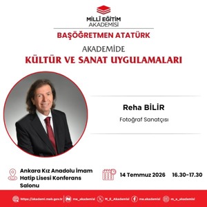 REHA BİLİR, BAŞÖĞRETMEN ATATÜRK AKADEMİSİ’NDE ADAY ÖĞRETMENLERLE BULUŞTU